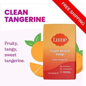 Lume Triple Milled Soap Clean Tangerine 5oz  Rich Moisture & Gentle Cleansing